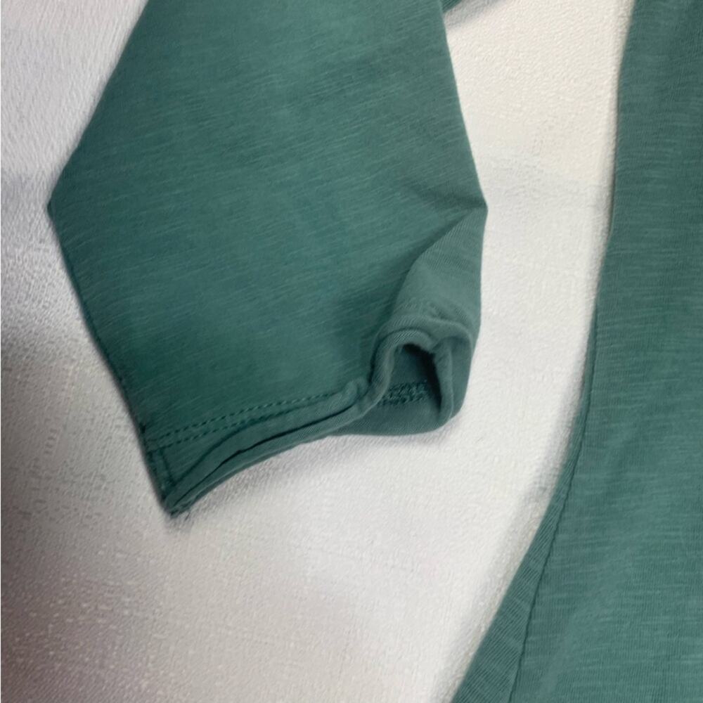 Boden womens size 6 small green ruffle front 3/4 sleeve shirt causal cute - Picture 11 of 11